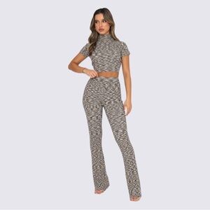 White fox knit set